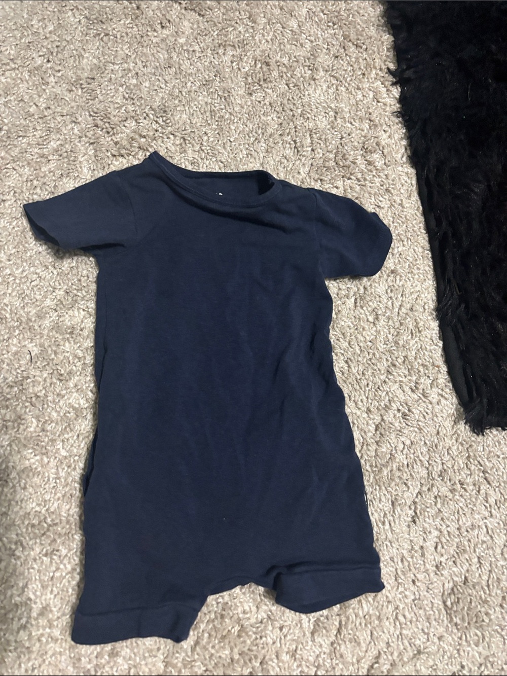 Classic Navy Short-Sleeve Toddler Romper